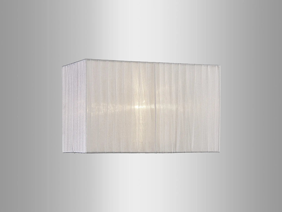Diyas - 38cm Florence Rectangle Organza Shade For Table Lamp - Luminosity Designs Ltd