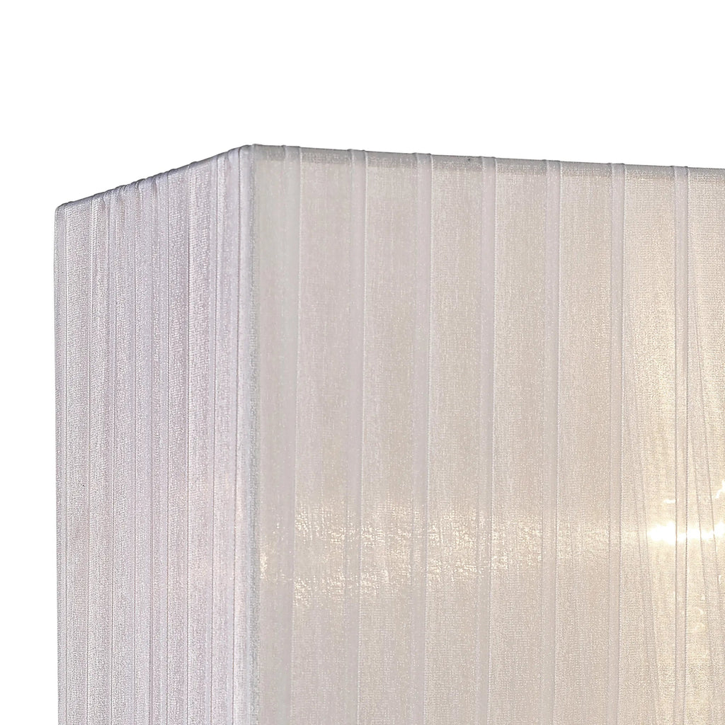 Diyas - 38cm Florence Rectangle Organza Shade For Table Lamp - Luminosity Designs Ltd