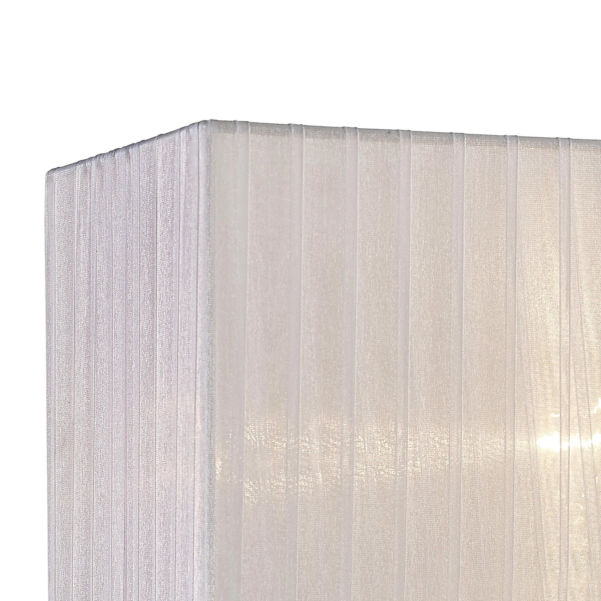 Diyas - 38cm Florence Rectangle Organza Shade For Table Lamp - Luminosity Designs Ltd