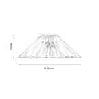 Chur Straight Ribbed Non Electric Patterned Glass Floral Shade for Ceiling Pendants