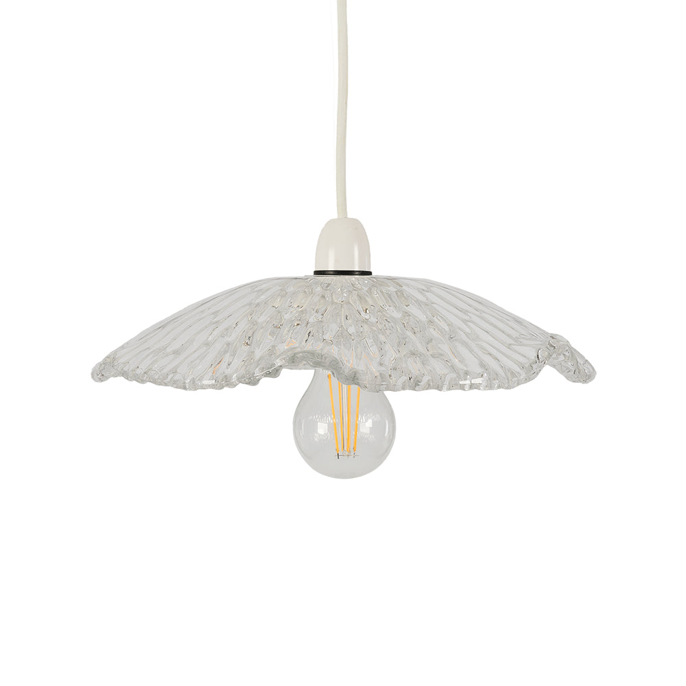 Chur Lozenge Non Electric Patterned Glass Floral Shade for Ceiling Pendants