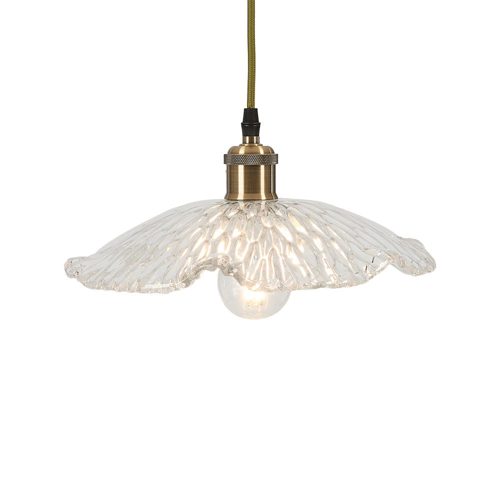 Chur Lozenge Non Electric Patterned Glass Floral Shade for Ceiling Pendants