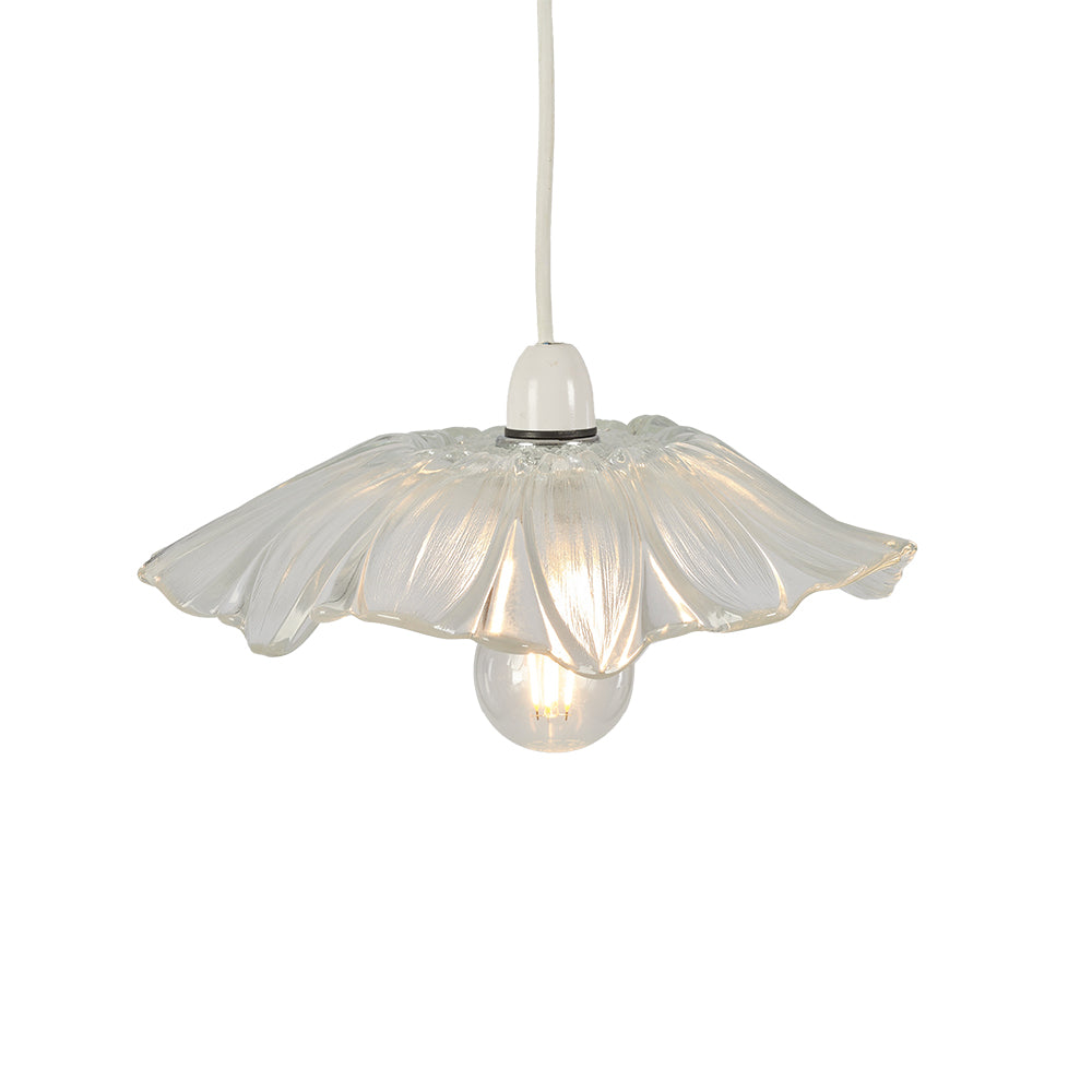 Chur Petal Non Electric Patterned Glass Floral Shade for Ceiling Pendants
