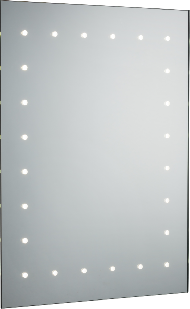 230V IP44 600 x 450mm LED Bathroom Mirror with Demister, Shaver Socket and Motion Sensor