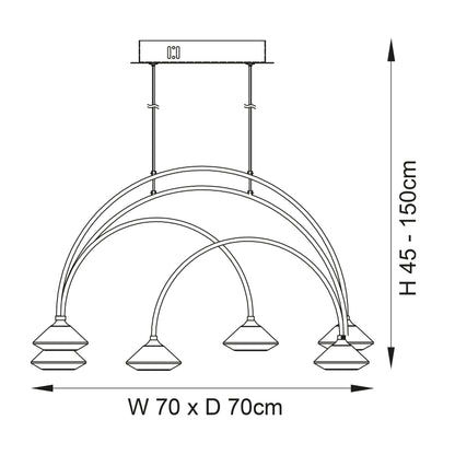 Willow Circular Curving Pendant