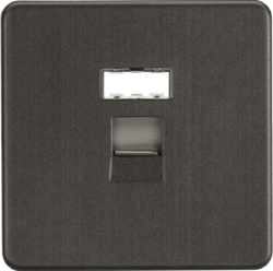 Flat Plate Metal Screwless RJ45 Network Outlet