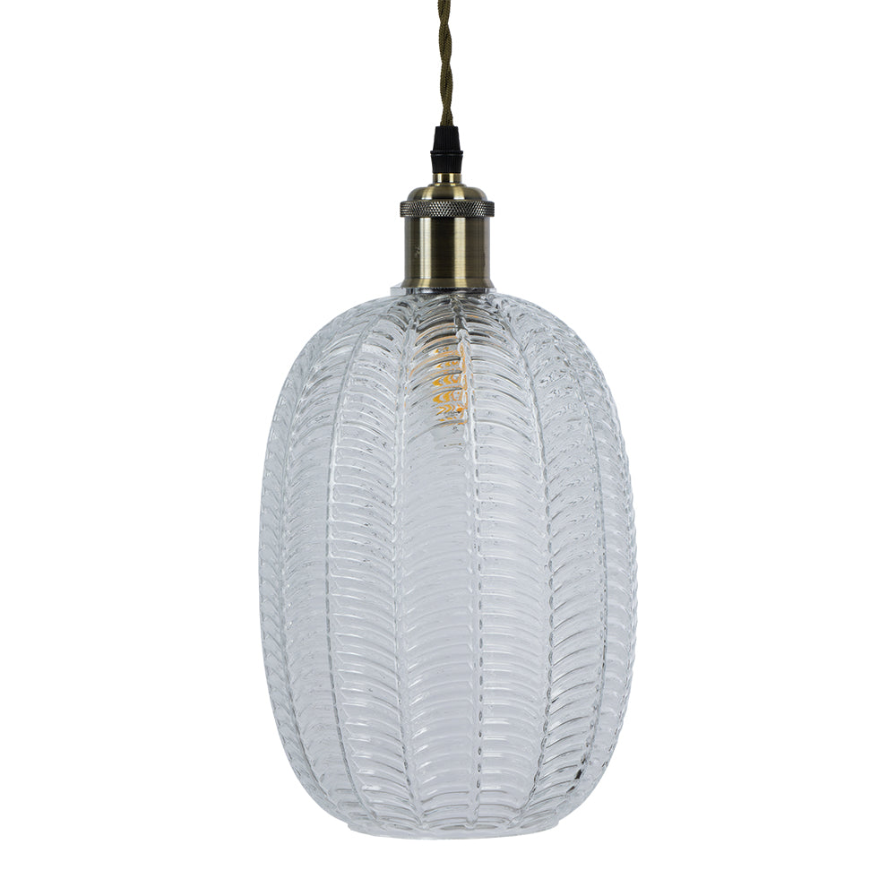 Riverwood Long Non Electric Pumpkin Glass Shade for Ceiling Pendants