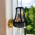 5" Handmade English Wizard themed Traditional Shaped Lamp Shade With a Candle Clip (S650) - Luminosity Designs Ltd