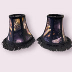 5" Handmade English Wizard themed Traditional Shaped Lamp Shade With a Candle Clip (S650) - Luminosity Designs Ltd