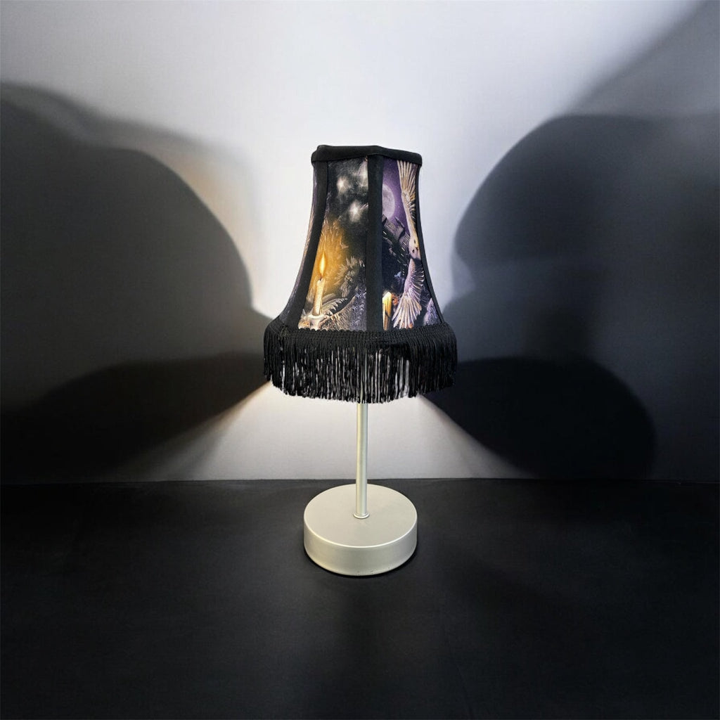 5" Handmade English Wizard themed Traditional Shaped Lamp Shade With a Candle Clip (S650) - Luminosity Designs Ltd