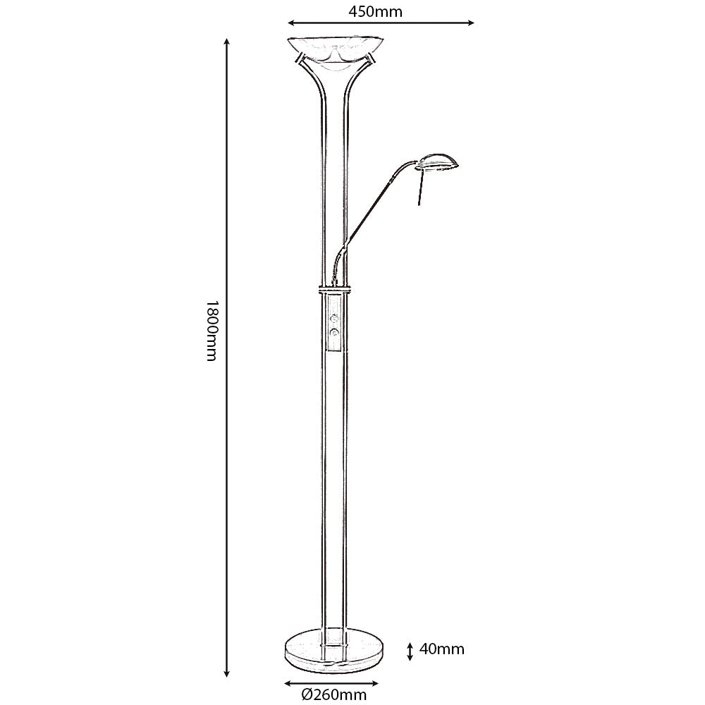 Oaks INTEGRATED LED Dimmable Mother and Child Floor Lamp
