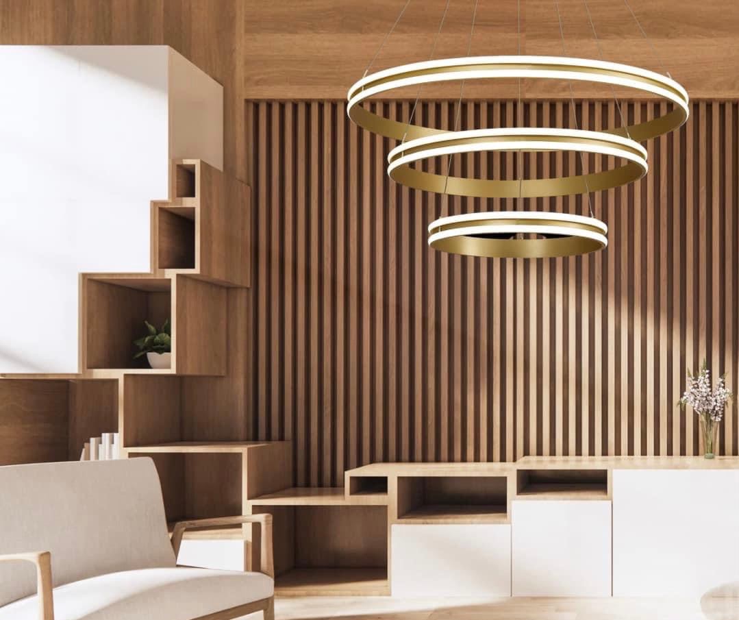 Serenity Futuristic Neon Chandelier