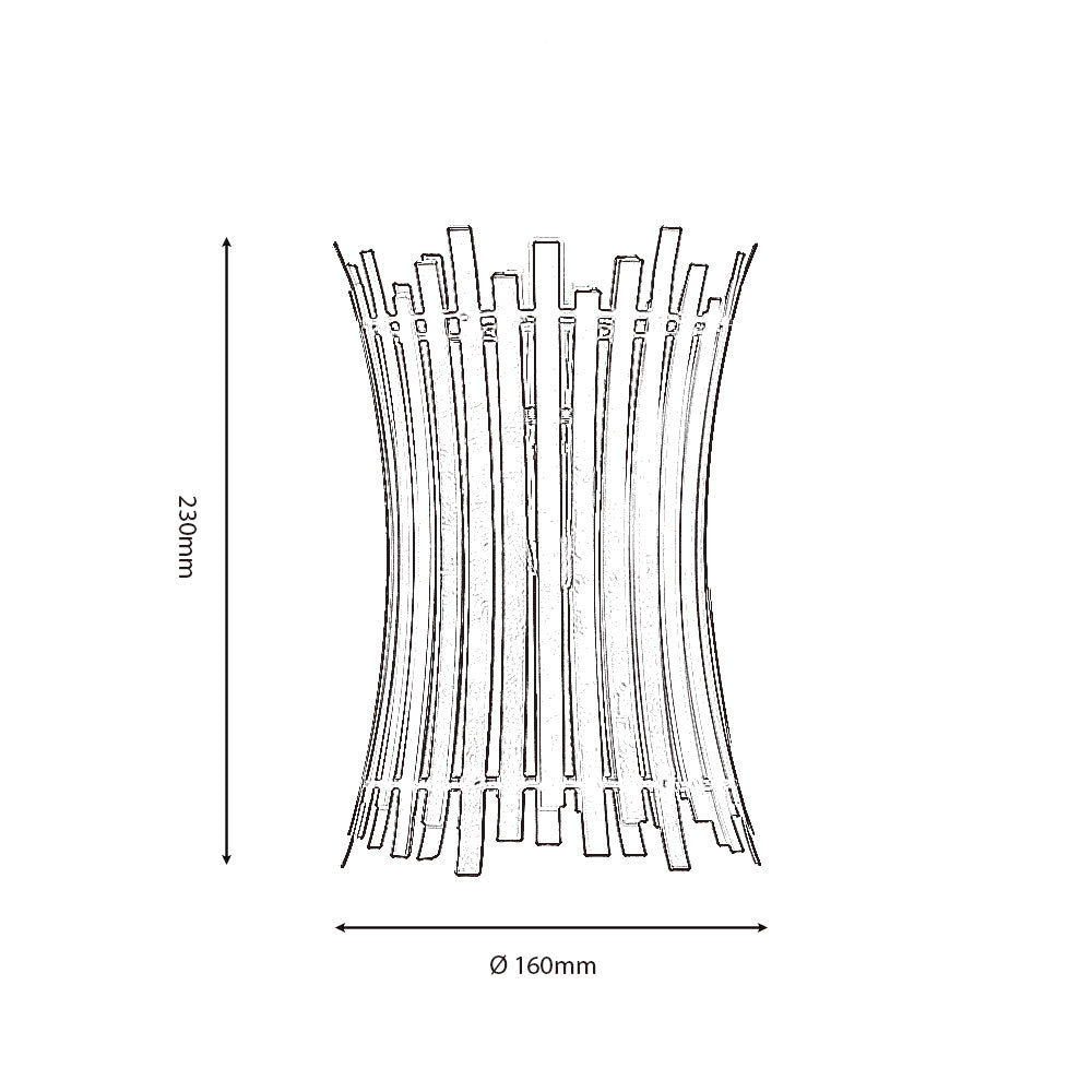 Navenby Geometric None Electric Pendant Shade With Metal Curved Framework