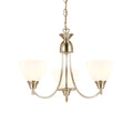 Alton 3 Light Convertible Ceiling Pendant with frosted Glass Shades E14