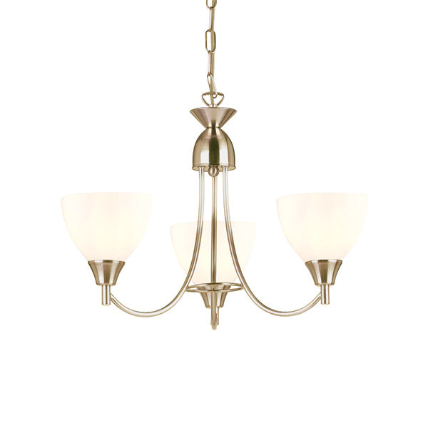 Alton 3 Light Convertible Ceiling Pendant with frosted Glass Shades E14