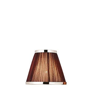 Interiors 1900 Suffolk Pleated 8" Chocolate and Chrome Shade