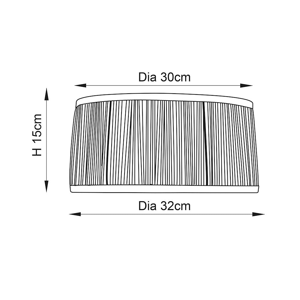 Interiors 1900 Suffolk Pleated 13" Beige and Antique Brass Shade