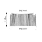 Interiors 1900 Suffolk Pleated 13" Beige and Antique Brass Shade