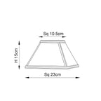 Interiors 1900 Alice 9" Black Tapered Square Shade