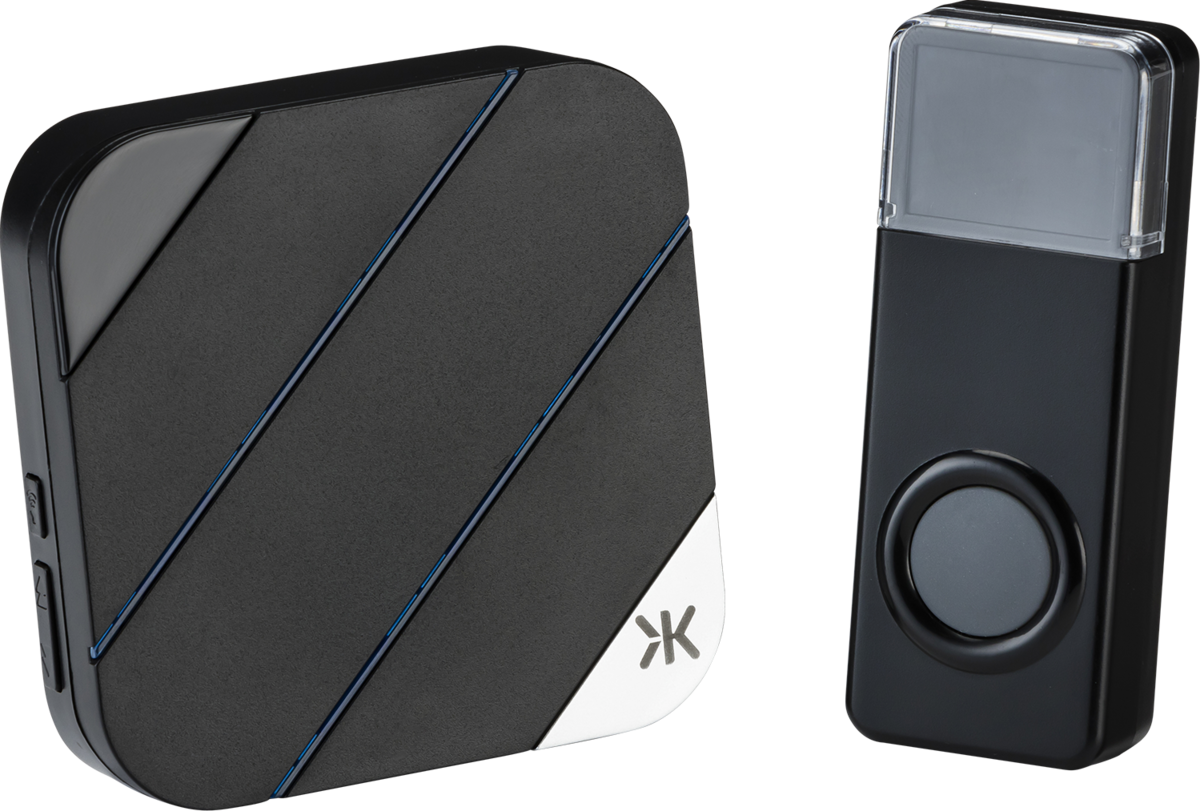 Wireless plug in door chime - black