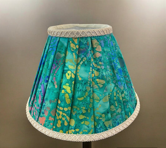 Hand Crafted Pleated Lampshade - Tropical Batik