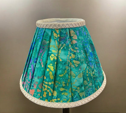 Hand Crafted Pleated Lampshade - Tropical Batik