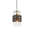 Metal and Glass Vintage Akari Industrial Style Pendant Light, 1x E27