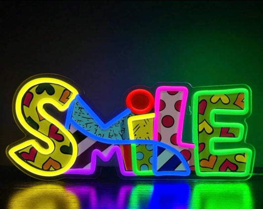 Led Neon Smile Playroom Sign