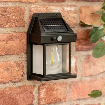 Set of 4 Mini Lantern Solar PIR Wall Light