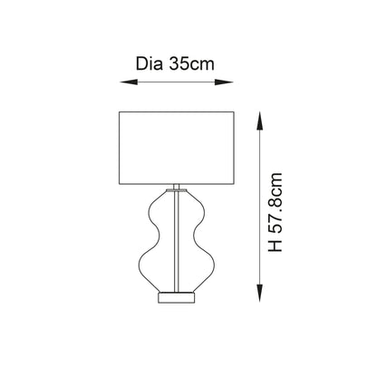 Sherman Curved Glass Touch Table Lamp