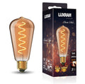 Luxram Dimmable Decorative Vintage Pear Spiral LED Filament Bulb