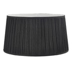 Interiors 1900 Kemp 17" Oval Pleated Black Shade