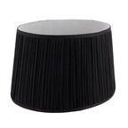 Interiors 1900 Kemp 17" Oval Pleated Black Shade
