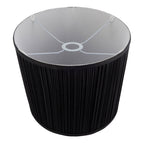 Interiors 1900 Kemp 17" Oval Pleated Black Shade