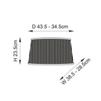 Interiors 1900 Kemp 17" Oval Pleated Black Shade