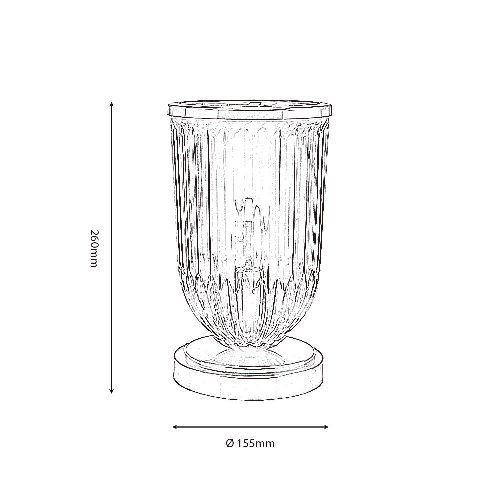 STORE SECOND - Stanley Uplighter Glass Table Lamp With Satin Nickel Trim