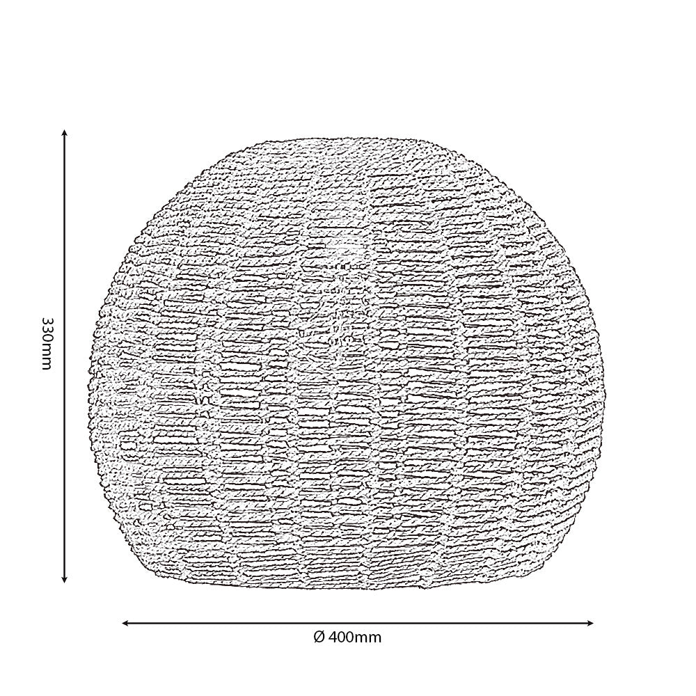 Large Clinton Natural Paper String Eco Friendly Easy Fit Pendant Shade