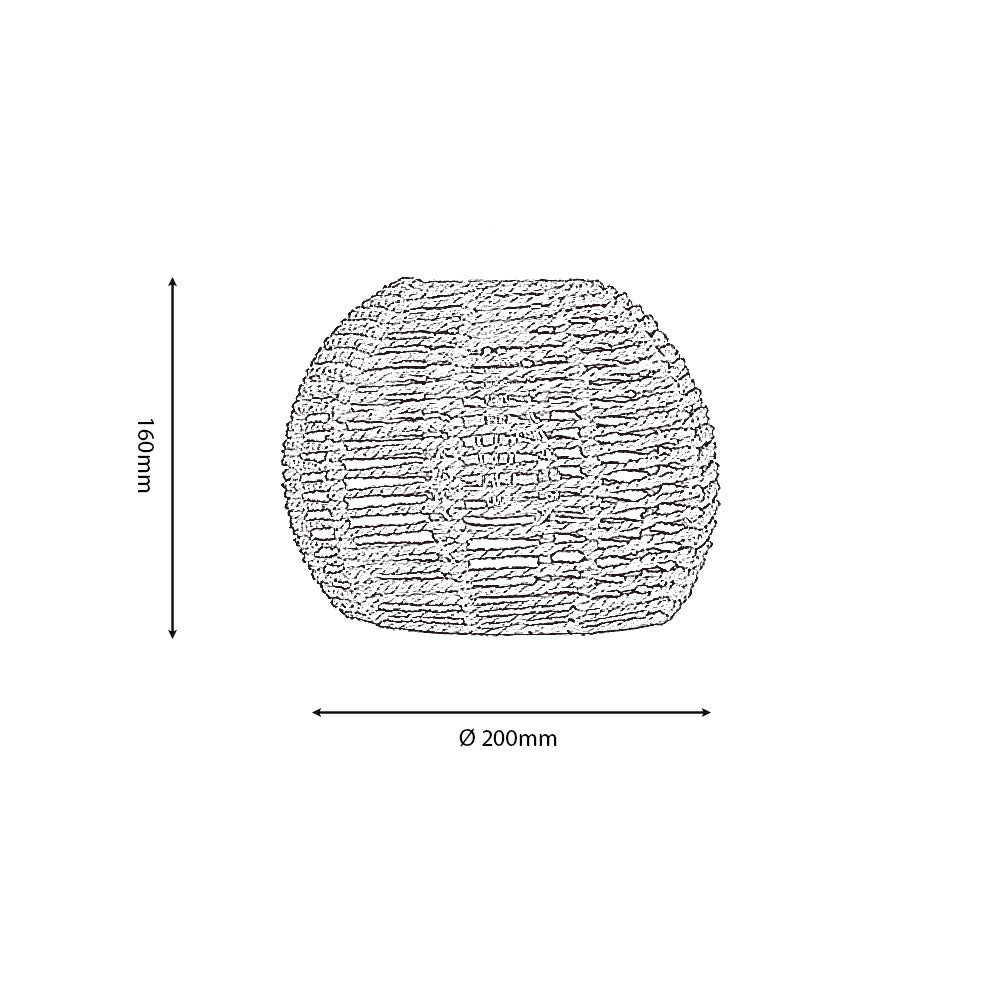 Small Clinton Natural Paper String Eco Friendly Easy Fit Pendant Shade