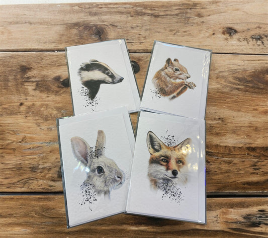 Forest Animal Cards by DP Art - 4 Designs
