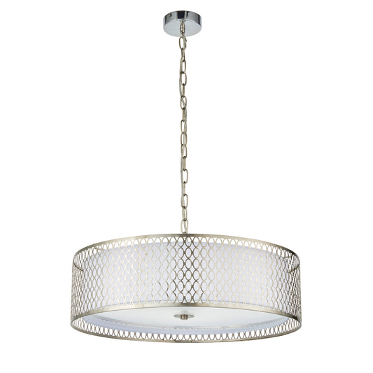 Cordero Ceiling Pendant Light Fitting with Shade, Diffuser and Metal Honeycomb Trim