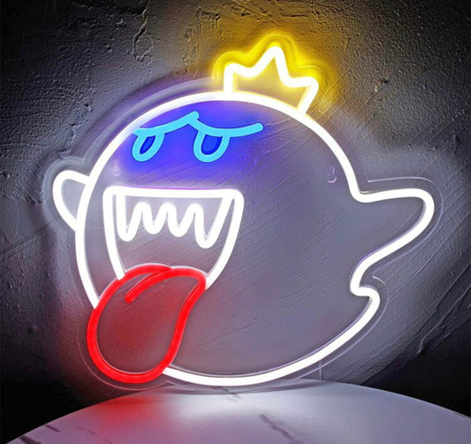 Neon ‘ King Boo!’ Ghost
