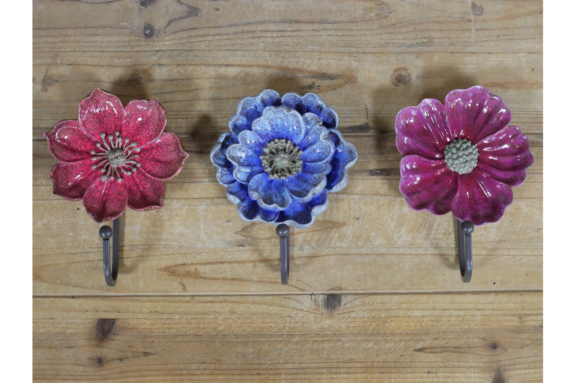 Traditional Victorian Style Floral Poppy Hanging Hooks