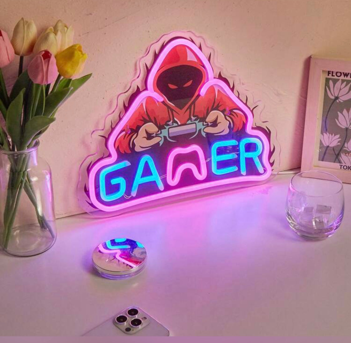 Led Neon Gamer Arcade Sign