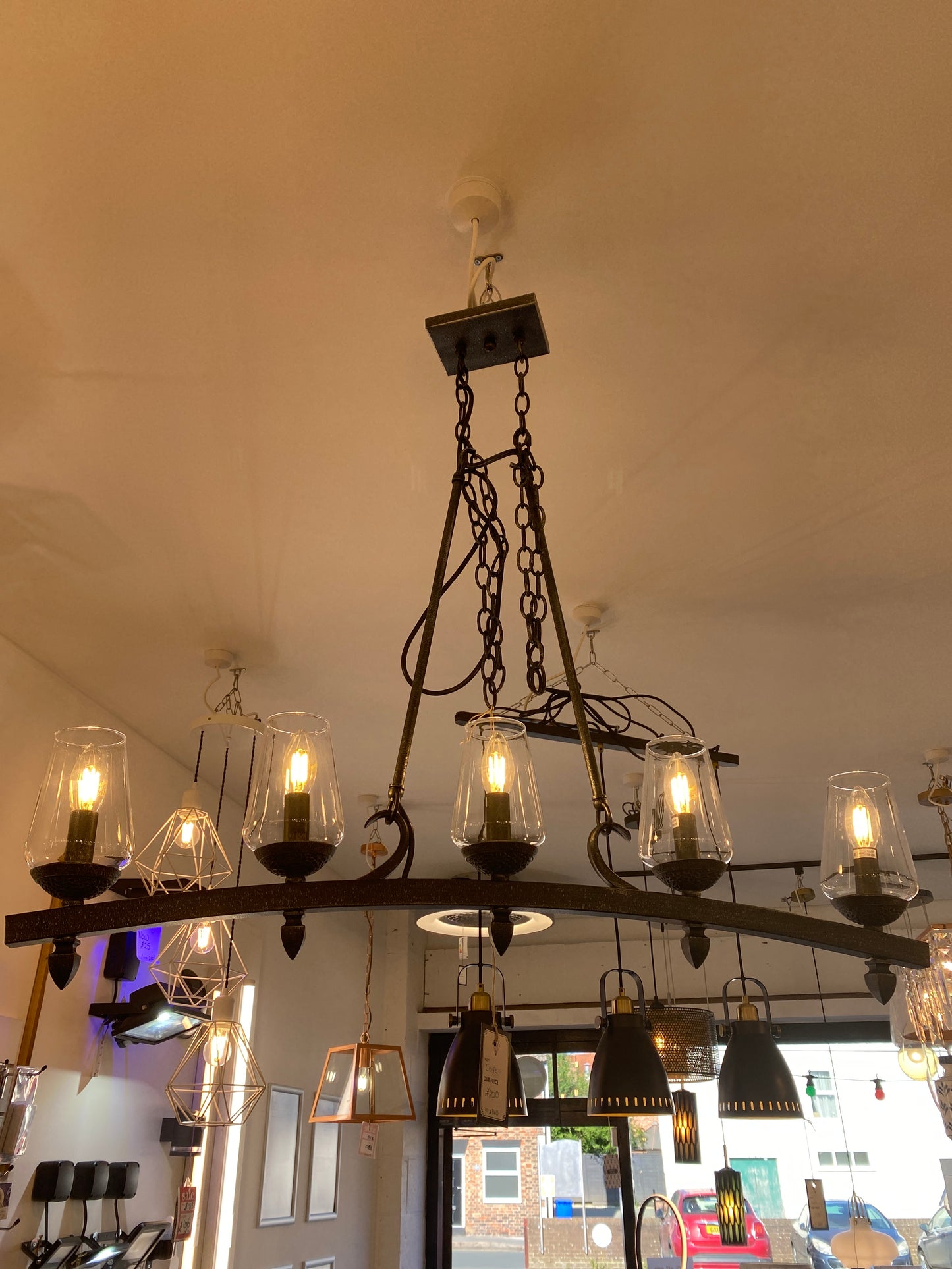 EX Display - Corfe French Medieval Style Bar Ceiling Light