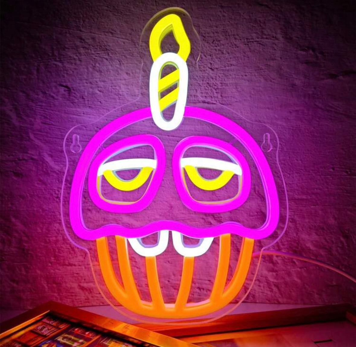 Led Neon FNAF Cupcake Carl Sign