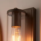 EX DISPLAY Taylor IP44 Bathroom Wall Light with Pull Switch - Bronze