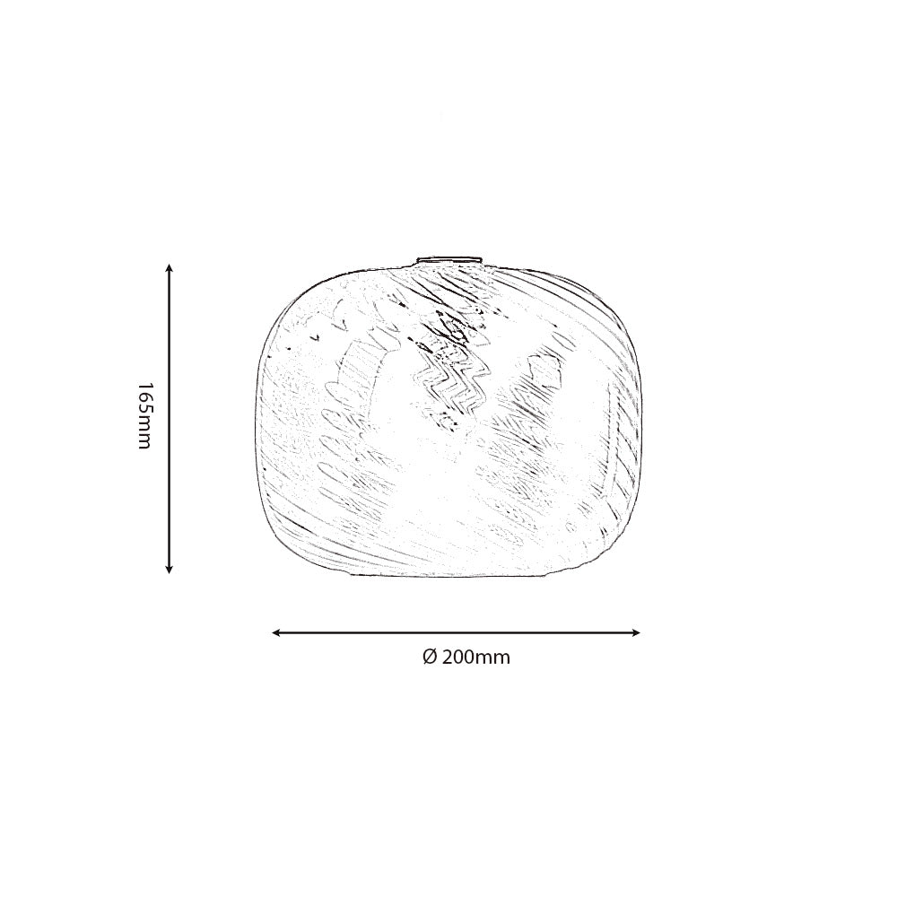 Jesmond Non Electric Pumpkin Glass Swirled Shade for Ceiling Pendants