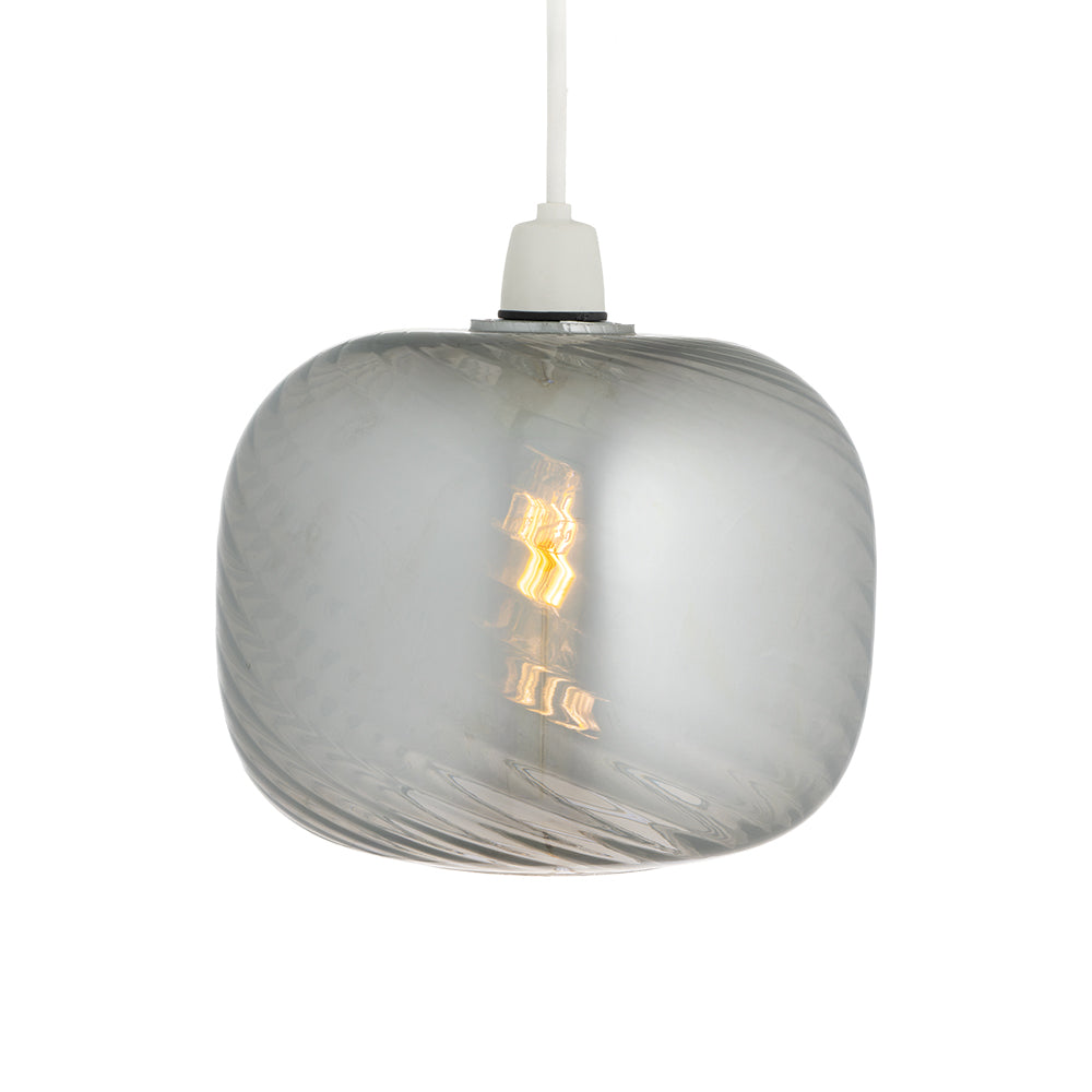 Jesmond Non Electric Pumpkin Glass Swirled Shade for Ceiling Pendants