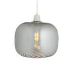 Jesmond Non Electric Pumpkin Glass Swirled Shade for Ceiling Pendants