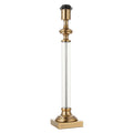 Avebury Antique Table Lamp with Acrylic Column Stem and Metal Detailing, 1x E27.